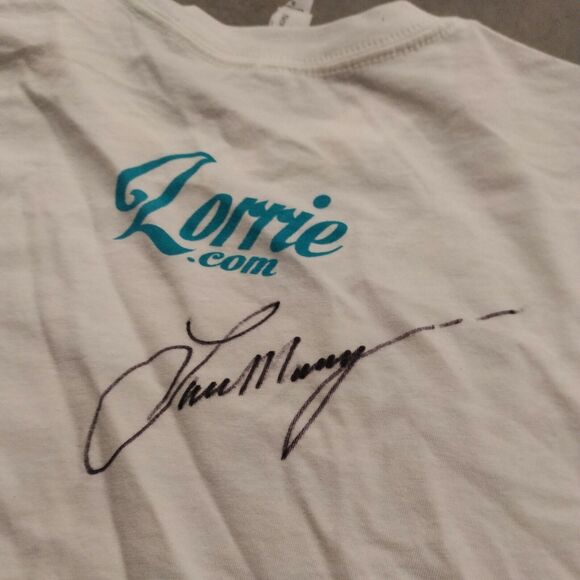Lorrie Morgan White Cotton T Shirt Size Small Signed Next Level - Picture 12 of 12
